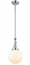Innovations Lighting 206-PC-G201-8-LED - Beacon - 1 Light - 8 inch - Polished Chrome - Stem Hung - Adjustable Mini Pendant