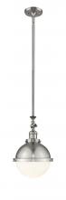 Innovations Lighting 206-SN-HFS-81-SN-LED - Hampden - 1 Light - 9 inch - Brushed Satin Nickel - Stem Hung - Adjustable Mini Pendant