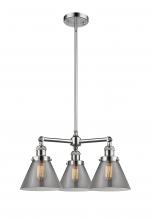 Innovations Lighting 207-PC-G43-LED - Cone - 3 Light - 22 inch - Polished Chrome - Stem Hung - Chandelier