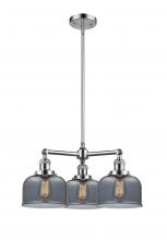 Innovations Lighting 207-PC-G73-LED - Bell - 3 Light - 22 inch - Polished Chrome - Stem Hung - Chandelier