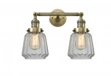 Innovations Lighting 208-AB-G142 - Chatham - 2 Light - 16 inch - Antique Brass - Bath Vanity Light