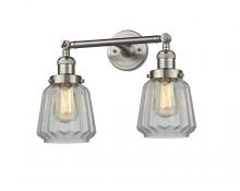  208-SN-G142 - Chatham - 2 Light - 16 inch - Brushed Satin Nickel - Bath Vanity Light