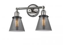 Innovations Lighting 208BP-PNBK-G63 - Cone - 2 Light - 16 inch - Polished Nickel - Adjustable Bath Vanity Light