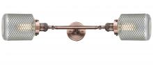 Innovations Lighting 208L-AC-G262-LED - Stanton - 2 Light - 6 inch - Antique Copper - Adjustable Bath Vanity Light