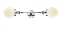 Innovations Lighting 208L-PC-G201-6-LED - Beacon - 2 Light - 6 inch - Polished Chrome - Adjustable Bath Vanity Light