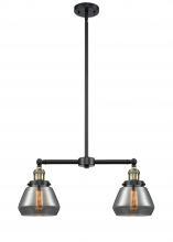 Innovations Lighting 209-BAB-G173-LED - Fulton - 2 Light - 21 inch - Black Antique Brass - Stem Hung - Adjustable Island Light