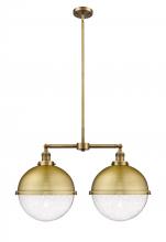 Innovations Lighting 209-BB-HFS-124-BB-LED - Hampden - 2 Light - 18 inch - Brushed Brass - Stem Hung - Adjustable Island Light