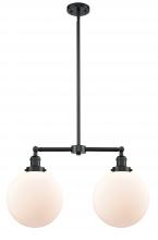 Innovations Lighting 209-OB-G201-10-LED - Beacon - 2 Light - 25 inch - Oil Rubbed Bronze - Stem Hung - Adjustable Island Light