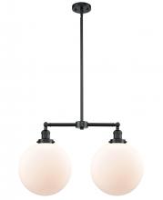 Innovations Lighting 209-OB-G201-12-LED - Beacon - 2 Light - 27 inch - Oil Rubbed Bronze - Stem Hung - Adjustable Island Light