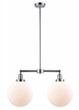 Innovations Lighting 209-PC-G201-10-LED - Beacon - 2 Light - 25 inch - Polished Chrome - Stem Hung - Adjustable Island Light