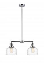 Innovations Lighting 209-PC-G713-LED - Bell - 2 Light - 21 inch - Polished Chrome - Stem Hung - Adjustable Island Light