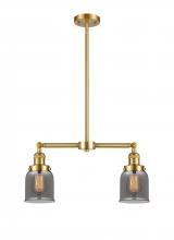 Innovations Lighting 209-SG-G53-LED - Bell - 2 Light - 21 inch - Satin Gold - Stem Hung - Adjustable Island Light