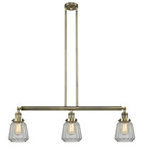  213-AB-G142 - Chatham - 3 Light - 39 inch - Antique Brass - Stem Hung - Island Light