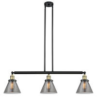 Innovations Lighting 213-BAB-G43-LED - Cone - 3 Light - 40 inch - Black Antique Brass - Stem Hung - Adjustable Island Light
