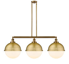 Innovations Lighting 213-BB-HFS-121-BB-LED - Hampden - 3 Light - 45 inch - Brushed Brass - Stem Hung - Adjustable Island Light