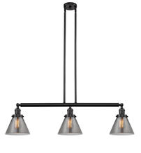 Innovations Lighting 213-OB-G43-LED - Cone - 3 Light - 40 inch - Oil Rubbed Bronze - Stem Hung - Adjustable Island Light