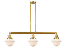 Innovations Lighting 213-SG-G531-LED - Oxford - 3 Light - 40 inch - Satin Gold - Stem Hung - Adjustable Island Light