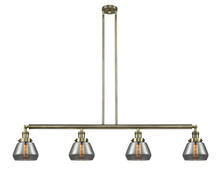 Innovations Lighting 214-AB-G173-LED - Fulton - 4 Light - 51 inch - Antique Brass - Stem Hung - Adjustable Island Light