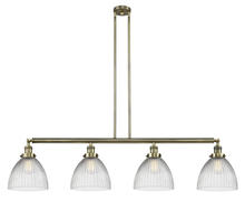Innovations Lighting 214-AB-G222-LED - Seneca Falls - 4 Light - 51 inch - Antique Brass - Stem Hung - Adjustable Island Light