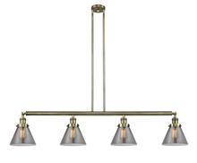 Innovations Lighting 214-AB-G43-LED - Cone - 4 Light - 52 inch - Antique Brass - Stem Hung - Adjustable Island Light