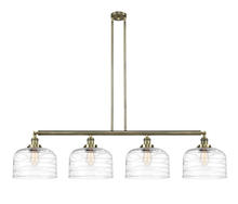 Innovations Lighting 214-AB-G713-L-LED - Bell - 4 Light - 54 inch - Antique Brass - Stem Hung - Adjustable Island Light