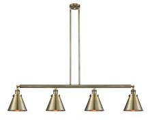 Innovations Lighting 214-AB-M13-AB-LED - Appalachian - 4 Light - 52 inch - Antique Brass - Stem Hung - Adjustable Island Light