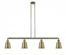Innovations Lighting 214-AB-M9-AB-LED - Addison - 4 Light - 50 inch - Antique Brass - Stem Hung - Adjustable Island Light