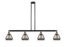 Innovations Lighting 214-BAB-G173-LED - Fulton - 4 Light - 51 inch - Black Antique Brass - Stem Hung - Adjustable Island Light