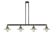 Innovations Lighting 214-BAB-G2-LED - Halophane - 4 Light - 53 inch - Black Antique Brass - Stem Hung - Adjustable Island Light