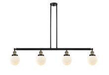 Innovations Lighting 214-BAB-G201-6-LED - Beacon - 4 Light - 51 inch - Black Antique Brass - Stem Hung - Adjustable Island Light