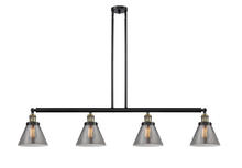 Innovations Lighting 214-BAB-G43-LED - Cone - 4 Light - 52 inch - Black Antique Brass - Stem Hung - Adjustable Island Light