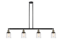 Innovations Lighting 214-BAB-G513-LED - Bell - 4 Light - 50 inch - Black Antique Brass - Stem Hung - Adjustable Island Light