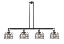 Innovations Lighting 214-BAB-G73-CE-LED - Bell Cage - 4 Light - 53 inch - Black Antique Brass - Stem Hung - Adjustable Island Light