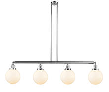 Innovations Lighting 214-PC-G201-8-LED - Beacon - 4 Light - 53 inch - Polished Chrome - Stem Hung - Adjustable Island Light