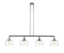 Innovations Lighting 214-PC-G713-LED - Bell - 4 Light - 53 inch - Polished Chrome - Stem Hung - Adjustable Island Light