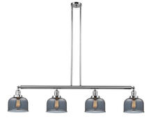 Innovations Lighting 214-PC-G73-LED - Bell - 4 Light - 53 inch - Polished Chrome - Stem Hung - Adjustable Island Light