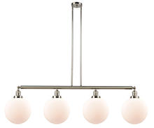 Innovations Lighting 214-PN-G201-10-LED - Beacon - 4 Light - 54 inch - Polished Nickel - Stem Hung - Adjustable Island Light
