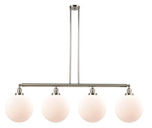 Innovations Lighting 214-PN-G201-12-LED - Beacon - 4 Light - 56 inch - Polished Nickel - Stem Hung - Adjustable Island Light