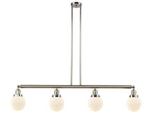 Innovations Lighting 214-PN-G201-6-LED - Beacon - 4 Light - 51 inch - Polished Nickel - Stem Hung - Adjustable Island Light