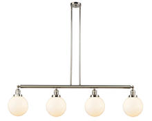 Innovations Lighting 214-PN-G201-8-LED - Beacon - 4 Light - 53 inch - Polished Nickel - Stem Hung - Adjustable Island Light