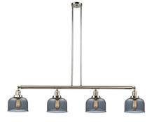 Innovations Lighting 214-PN-G73-LED - Bell - 4 Light - 53 inch - Polished Nickel - Stem Hung - Adjustable Island Light