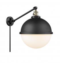 Innovations Lighting 237-BAB-HFS-121-BK-LED - Hampden - 1 Light - 13 inch - Black Antique Brass -Adjustable Swing Arm