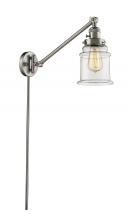 Innovations Lighting 237-SN-G182-LED - Canton - 1 Light - 8 inch - Brushed Satin Nickel -Adjustable Swing Arm