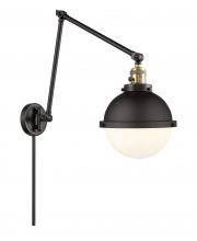 Innovations Lighting 238-BAB-HFS-81-BK-LED - Hampden - 1 Light - 9 inch - Black Antique Brass -Adjustable Swing Arm