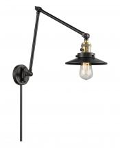 Innovations Lighting 238-BAB-M6-LED - Railroad - 1 Light - 8 inch - Black Antique Brass -Adjustable Swing Arm