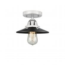 Innovations Lighting 288-1C-PC-M6-BK-LED - Railroad - 1 Light - 8 inch - Polished Chrome - Semi-Flush Mount