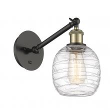 Innovations Lighting 317-1W-BAB-G1013-LED - Belfast - 1 Light - 6 inch - Black Antique Brass - Adjustable Sconce