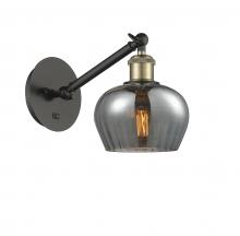 Innovations Lighting 317-1W-BAB-G93-LED - Fenton - 1 Light - 7 inch - Black Antique Brass - Adjustable Sconce