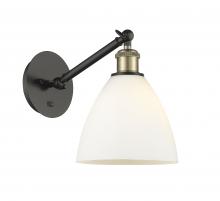 Innovations Lighting 317-1W-BAB-GBD-751-LED - Bristol - 1 Light - 8 inch - Black Antique Brass - Adjustable Sconce