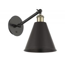 Innovations Lighting 317-1W-BAB-MBC-8-BK-LED - Berkshire - 1 Light - 8 inch - Black Antique Brass - Adjustable Sconce